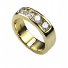 2.00 Cts. Yellow Gold 4 Diamonds Men's Ring